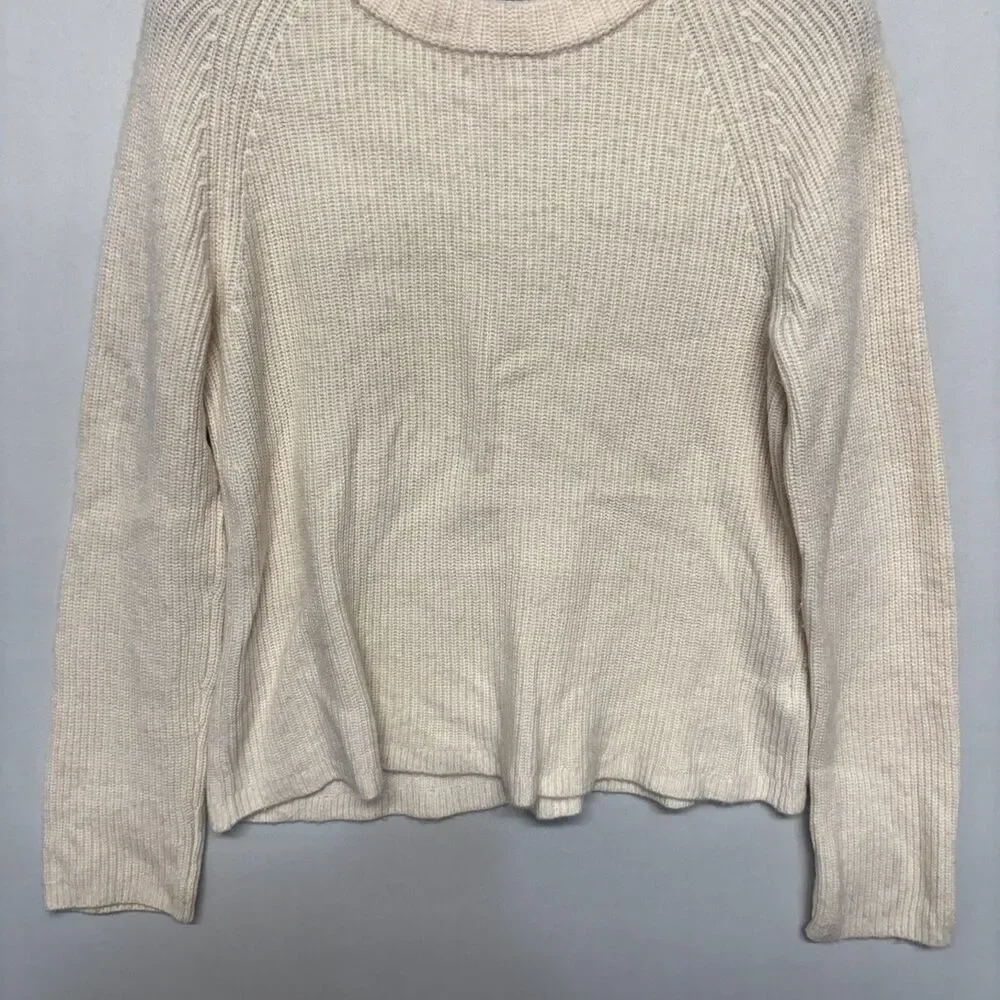 Quince Women Mongolian Cashmere Fisherman Crewneck Sweater Medium FA24 C131 -9